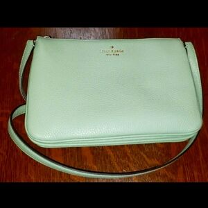 Kate Spade New York Green Pebbled Leather Crossbody
